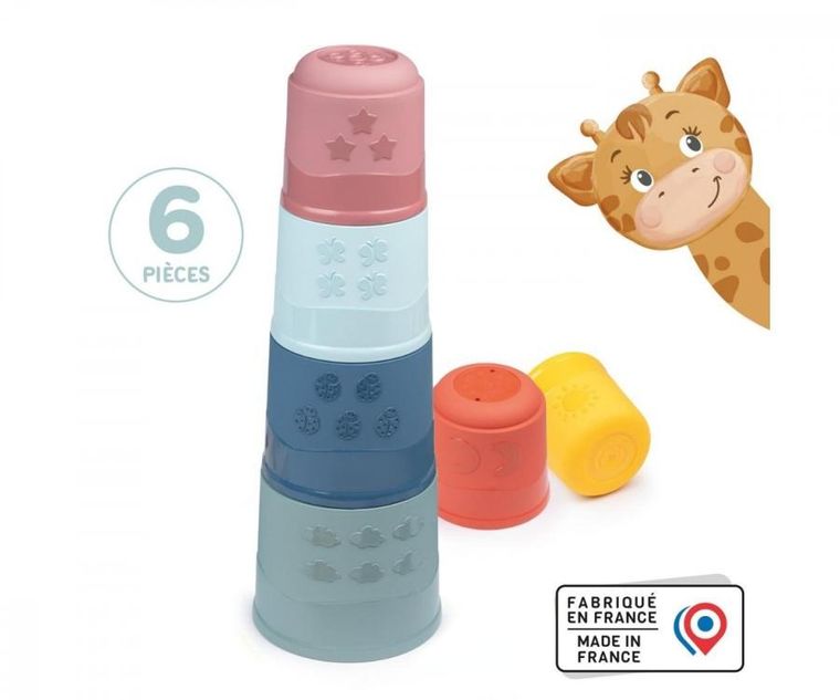 Smoby, Little Smoby, Magiczna wieża, układanka kubeczkowa