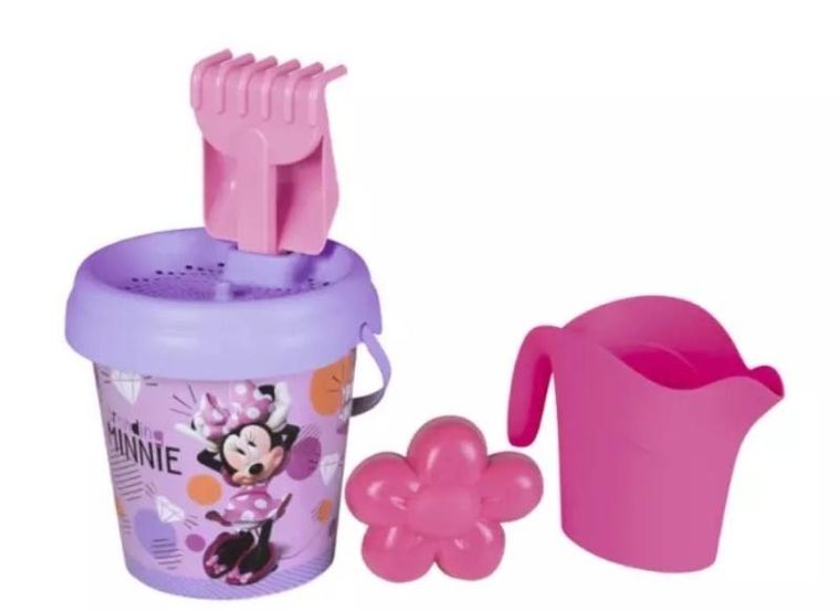 Smoby, Myszka Minnie wiaderko z akcesoriami, 17 cm