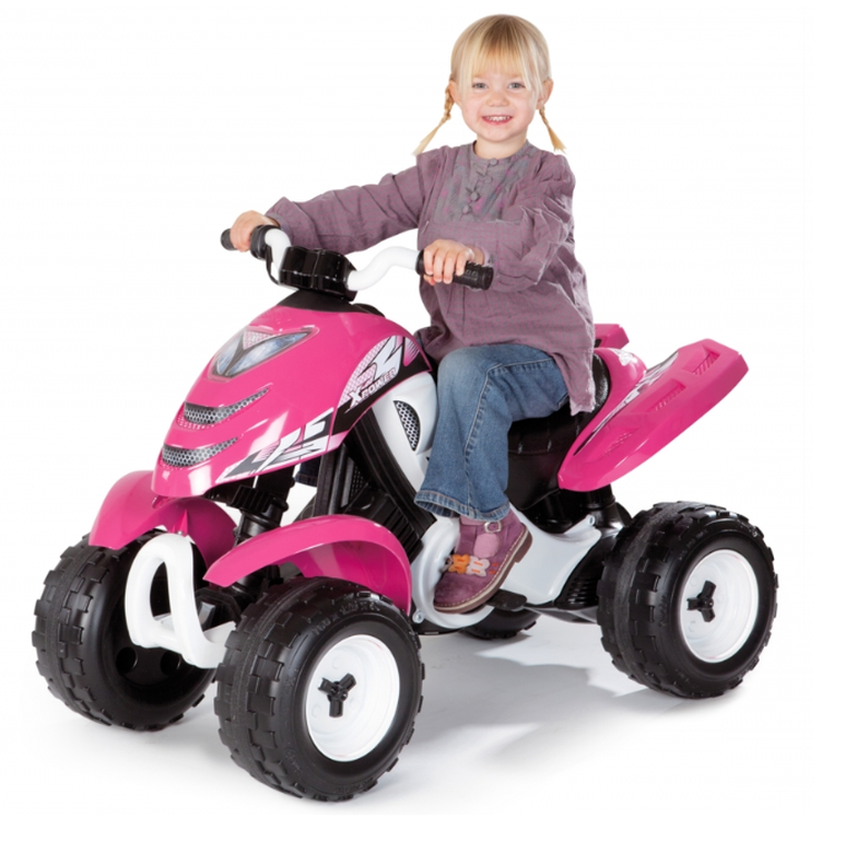 Smoby, X Power, quad elektryczny, różowy