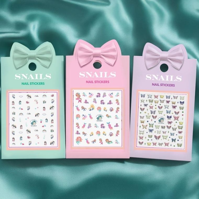 Snails, naklejki na paznokcie, syrenki