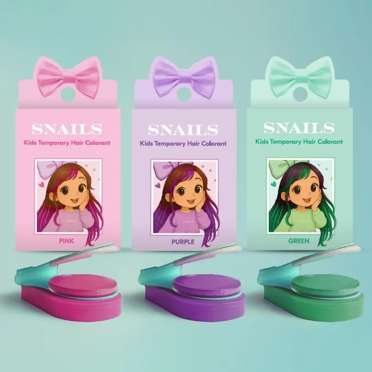 Snails, zmywalna kreda do włosów, fioletowa, 1 szt.