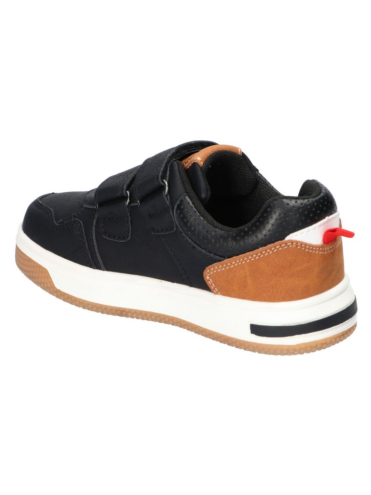 Sneakersy chłopięce, czarne, skórzana wkładka, American Club
