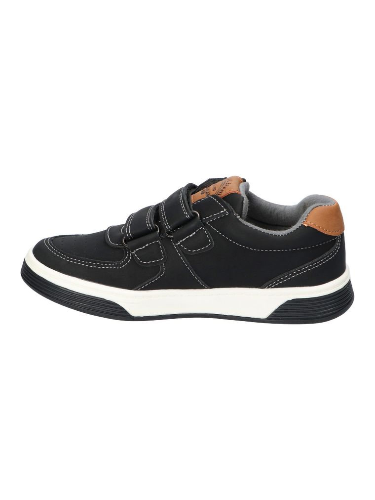 Sneakersy chłopięce, czarne, skórzana wkładka, American Club