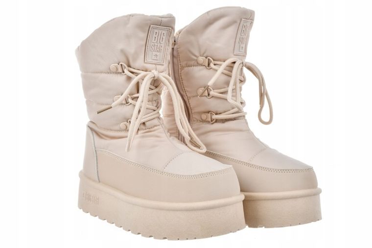 Śniegowce damskie, beżowe, Big Star