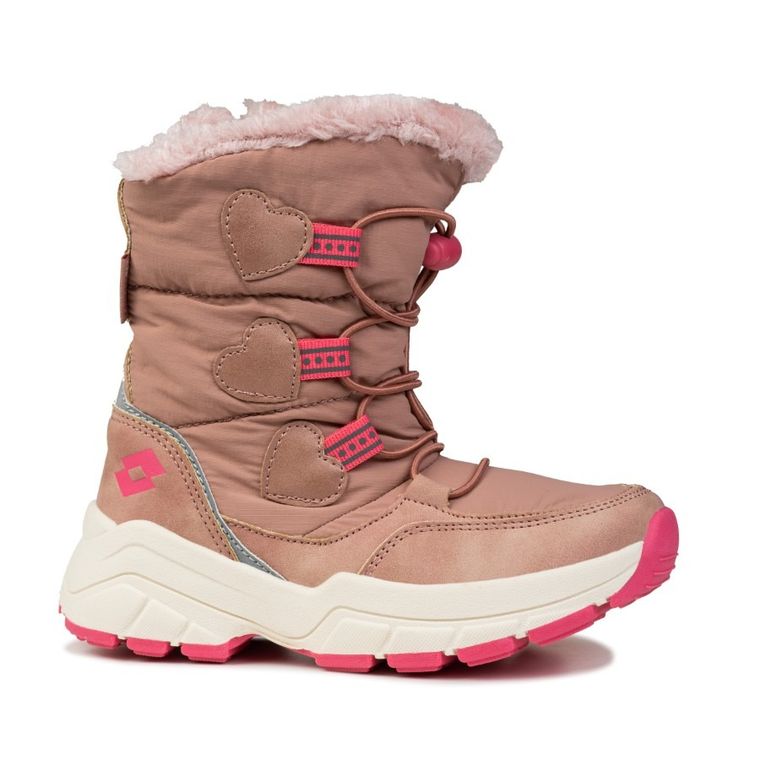Śniegowce dziewczęce, ocieplane, różowe, Lotto Traleika Tex