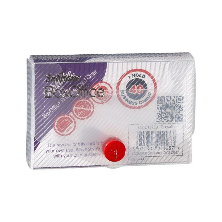 Snopake, teczka na wizytówki, przezroczysta, 15 mm