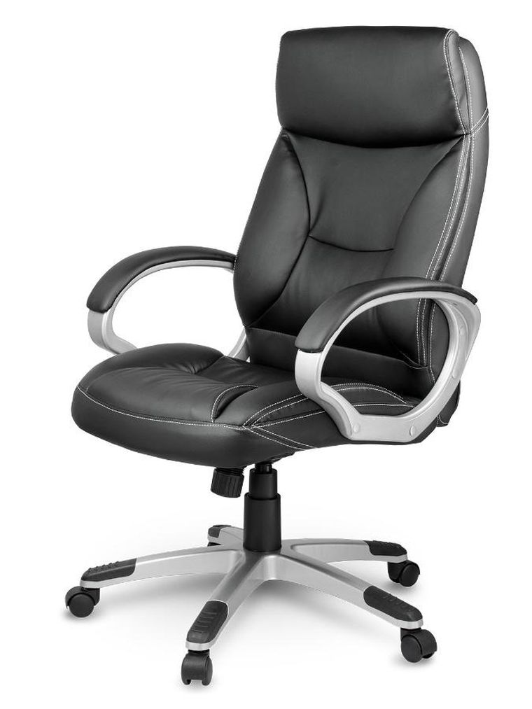 Sofotel, fotel biurowy, skórzany, czarny