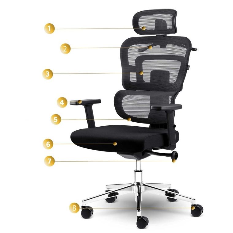 Sofotel, Nicea, fotel biurowy, czarny