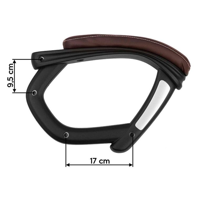 Sofotel, podłokietniki do fotela, brązowe