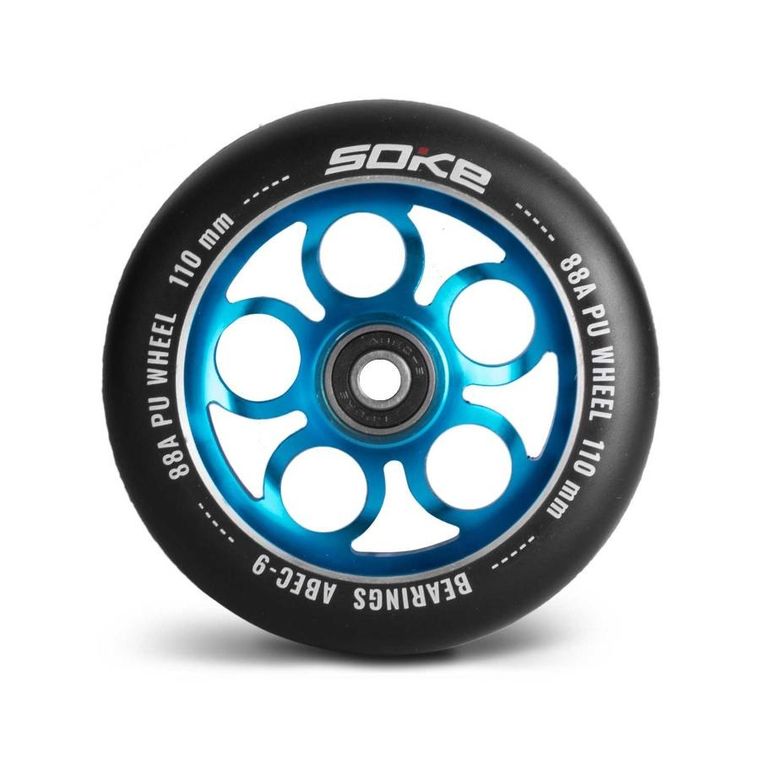 Soke, kółka do hulajnogi, 110 mm, niebieskie, 2 szt.