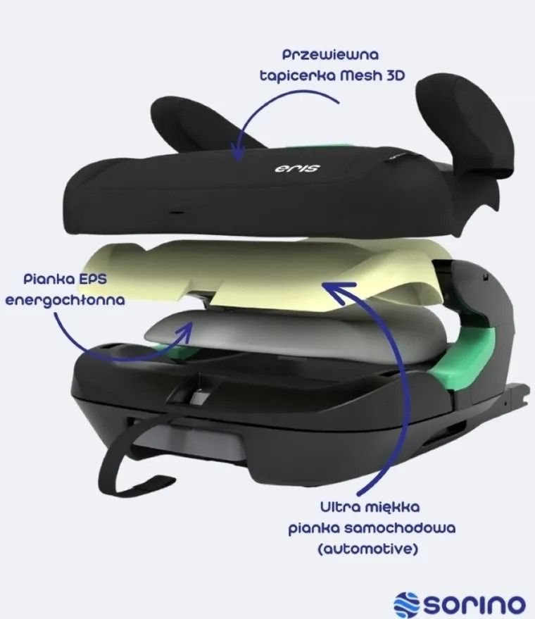 Sorino, Eris, podstawka samochodowa, light grey, 125-150 cm