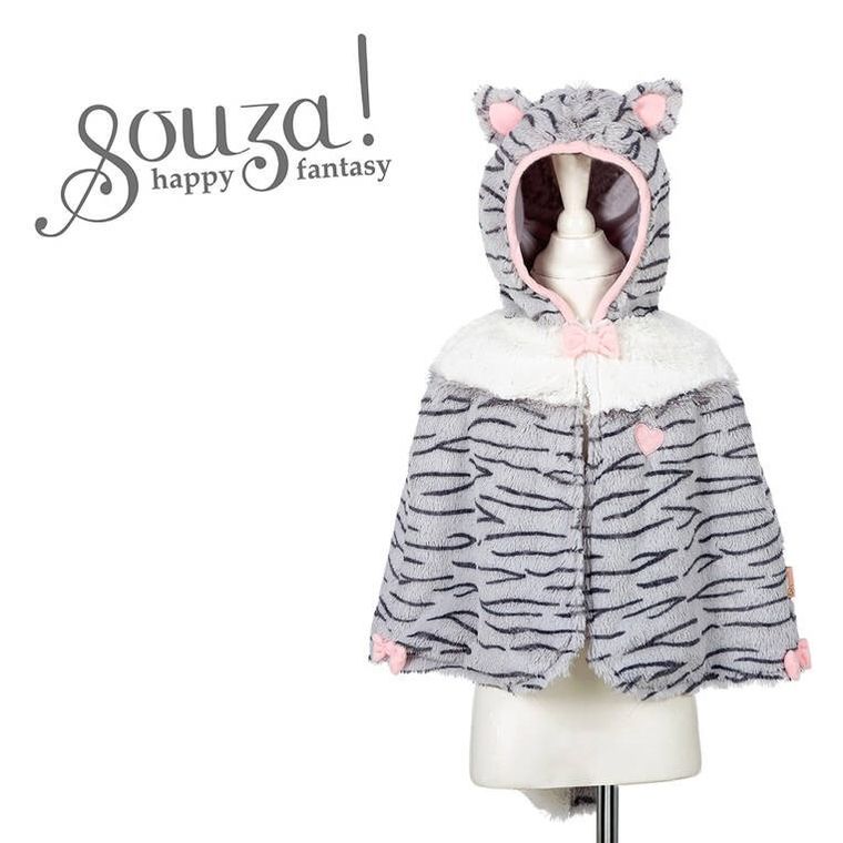 Souza! Catia, pluszowa narzutka z kapturem kotka, 2 lata