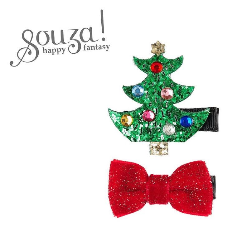 Souza! Choinka, spinki do włosów, świąteczne, 2 szt.