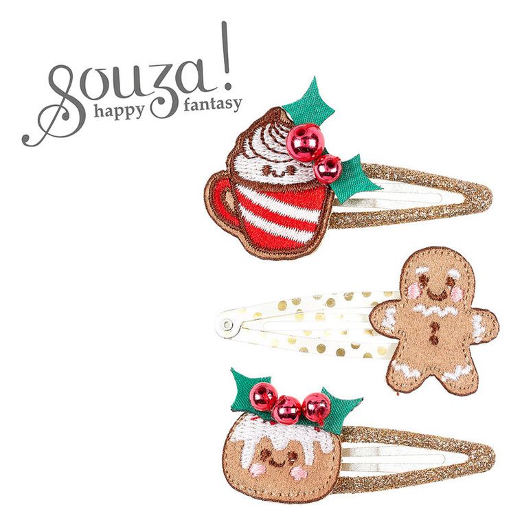 Souza! Curille, świąteczne spinki do włosów, 3 szt.