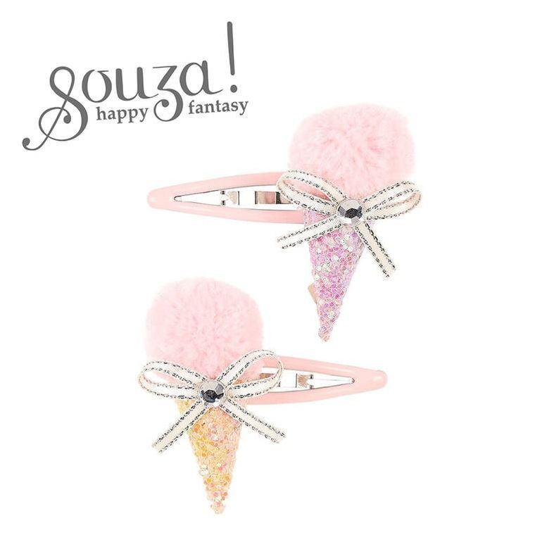 Souza! Damanja, spinki do włosów, różowe lody, 2 szt.