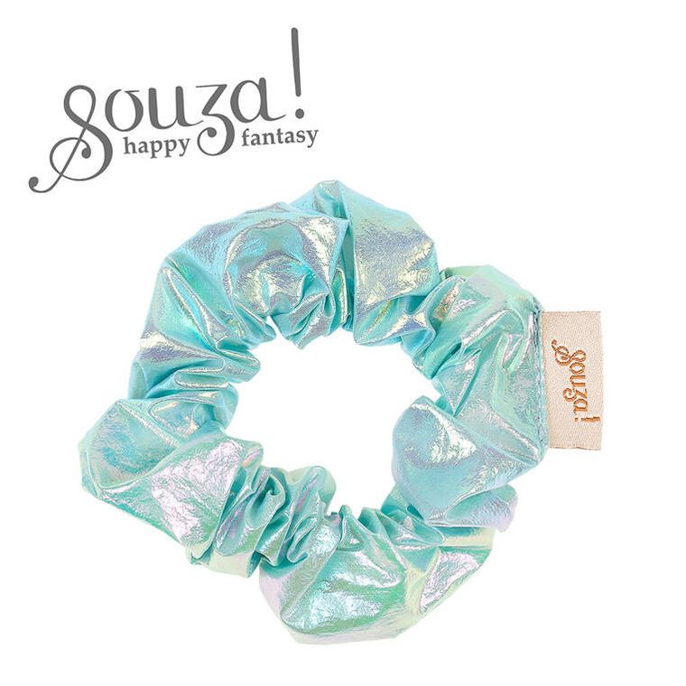Souza! Elea, gumka do włosów scrunchy, niebieski metalik