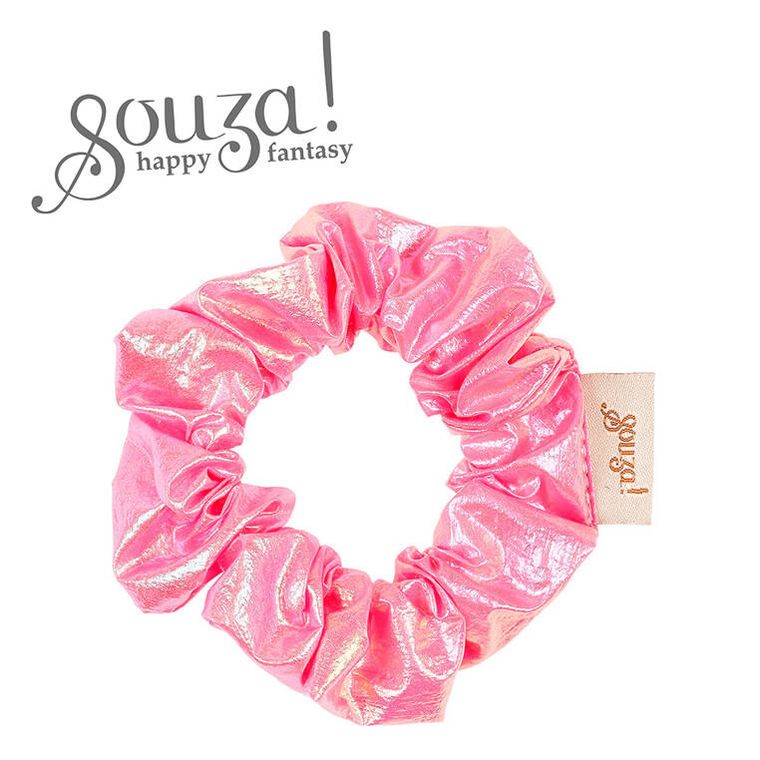 Souza! Elea, gumka do włosów scrunchy, różowy metalik