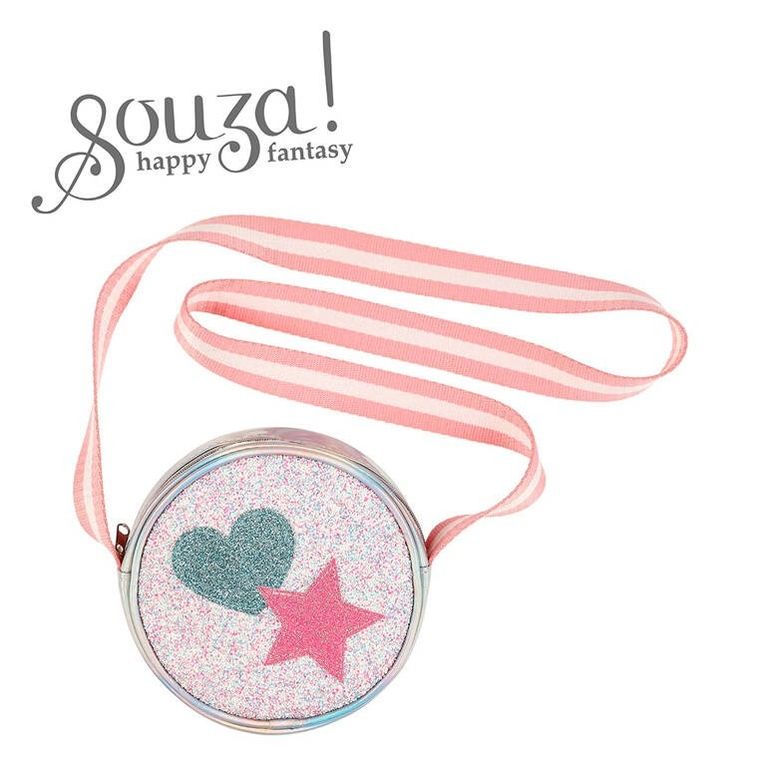 Souza! Eloise, brokatowa torebka na ramię dla dzieci z serduszkiem i gwiazdką