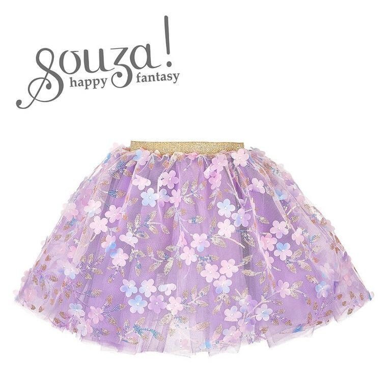 Souza! Felin, spódniczka tiulowa w kwiatki, fioletowa, 3-5 lat