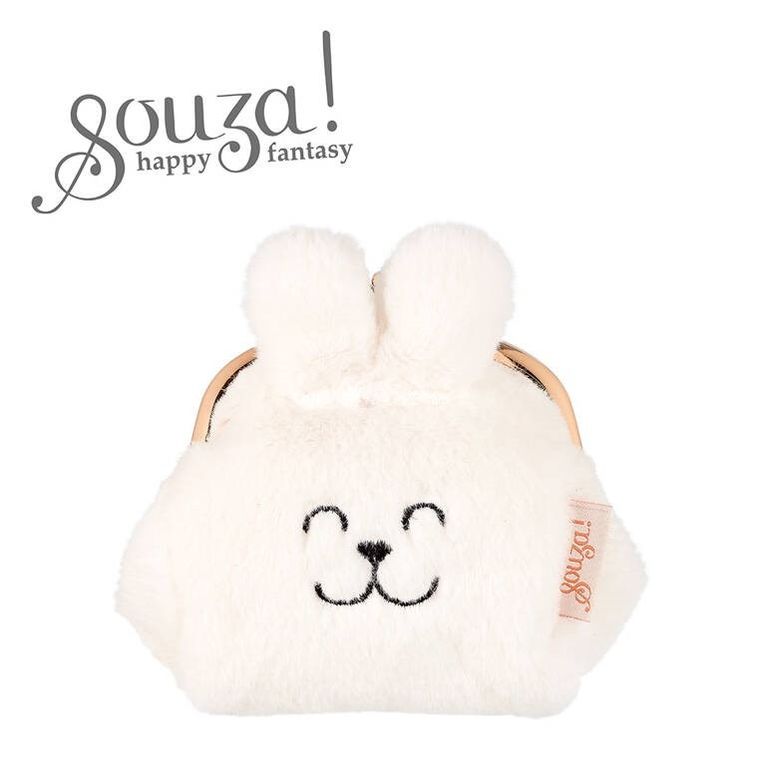 Souza! futrzany portfelik dla dzieci, królik, biały