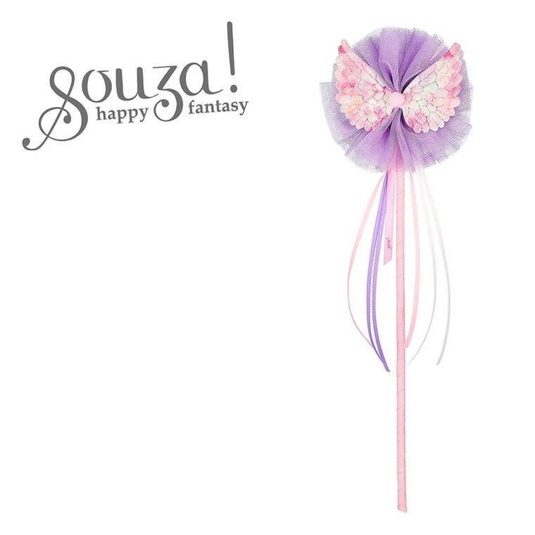 Souza! Guusje, różdżka z tiulowym pomponem i skrzydełkami, fioletowa