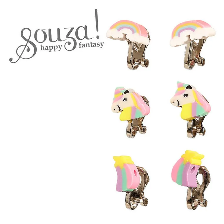 Souza! Hera, klipsy do uszu, jednorożce, 3 pary