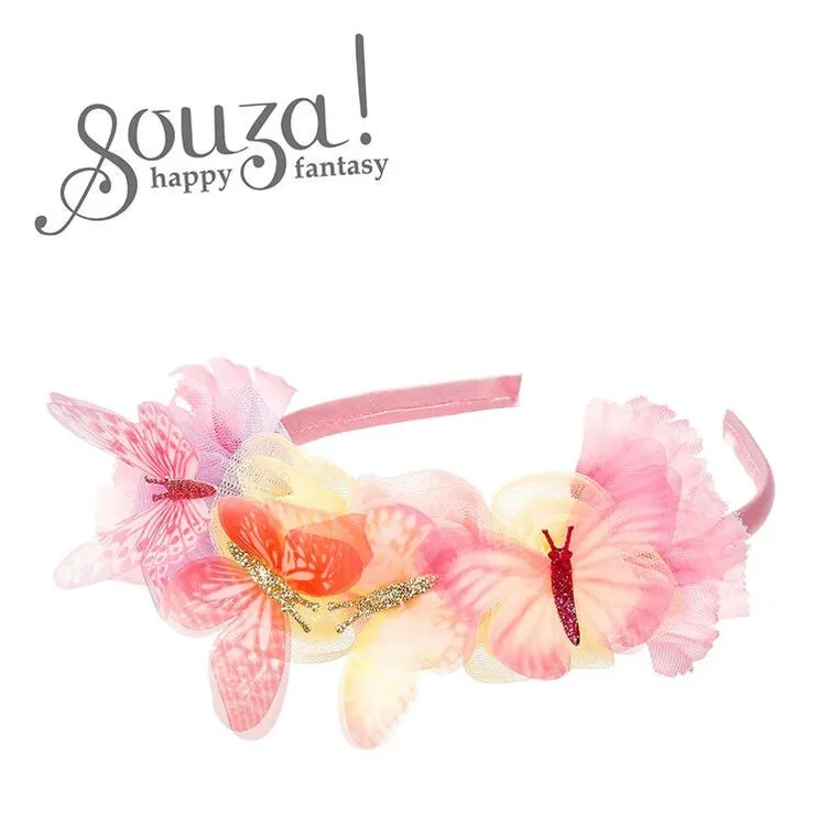Souza! Lilyanne, opaska z kwiatami i motylami