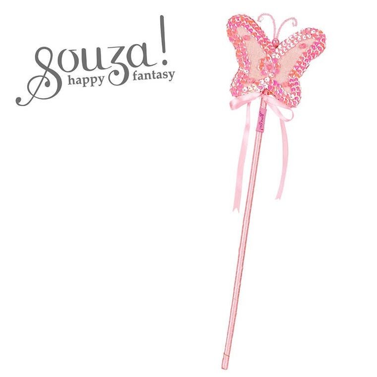 Souza! Lucine, różdżka z motylem, jasnoróżowa