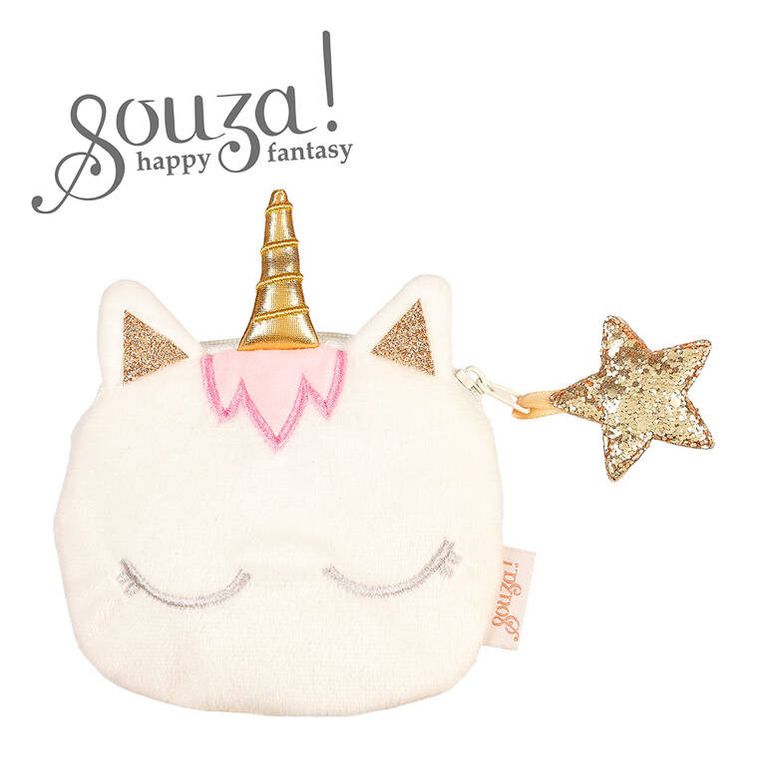 Souza! Merit, portfelik dla dzieci, jednorożec, biały