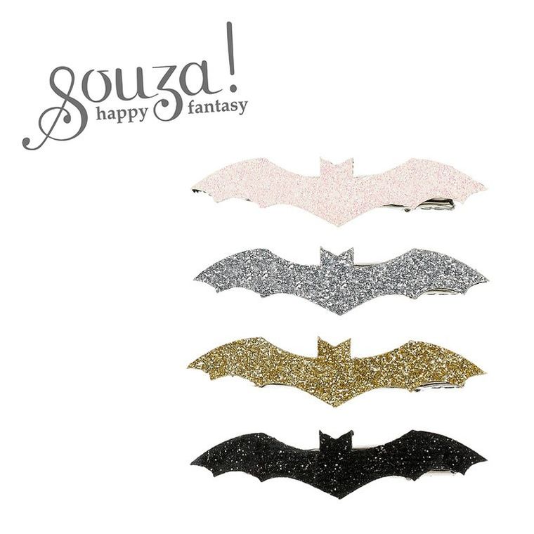 Souza! nietoperze, spinki do włosów, brokatowe, 4 szt.