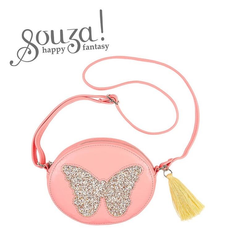 Souza! Rosalia, torebka na ramię z motylem, różowa