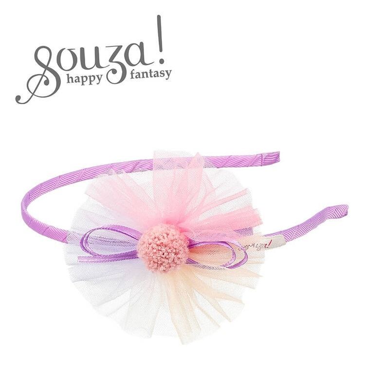 Souza! Roxi, opaska z tiulową rozetką i mini-pomponem