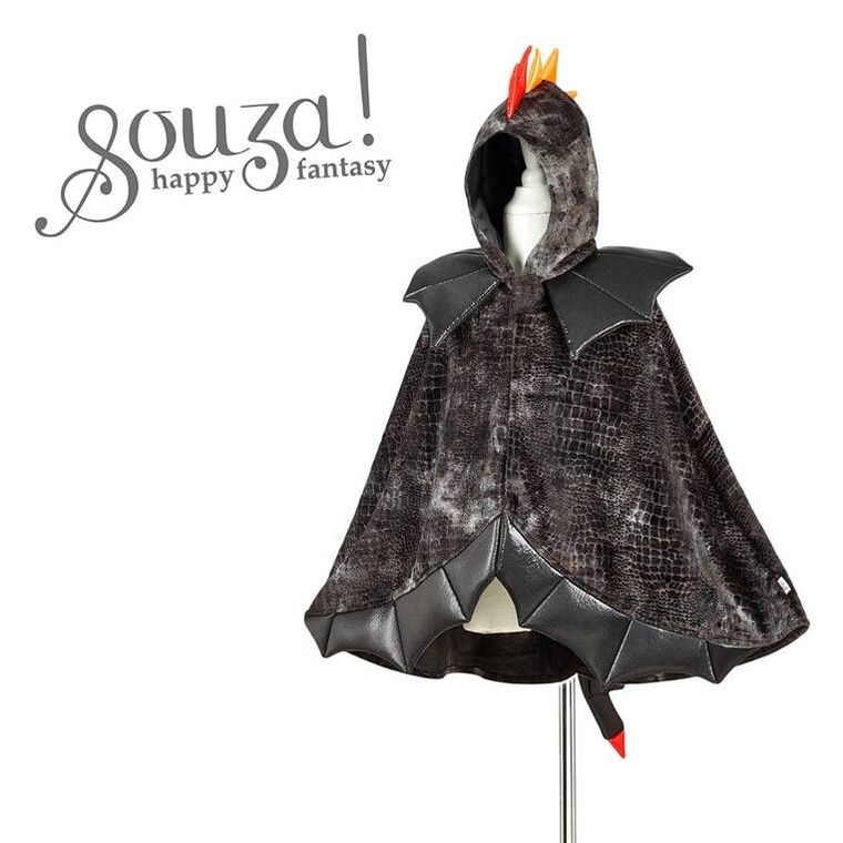 Souza! Smok, kostium peleryna z kapturem, czarna, 4-7 lat