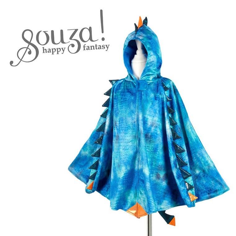 Souza! Smok, kostium peleryna z kapturem, niebieska, 4-7 lat