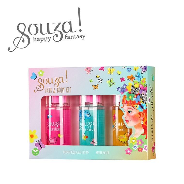 Souza! zestaw mgiełek do włosów i ciała dla dzieci, 3 szt.