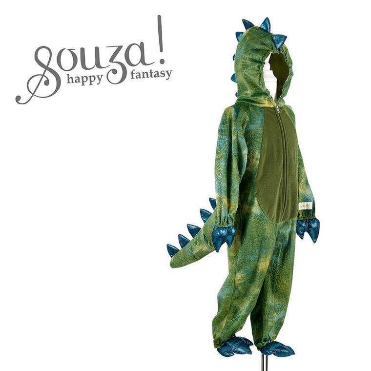 Souza! Zielony dinozaur Tyranozaur, kostium kombinezon kigurumi, 5-6 lat