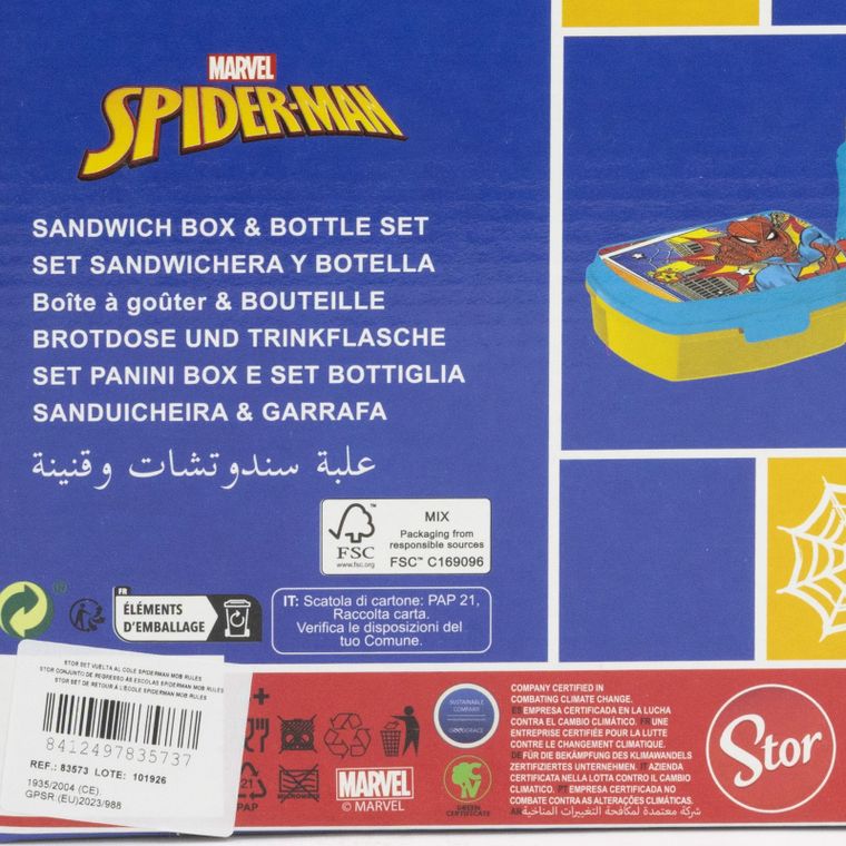 Spider-Man, zestaw: lunchbox + bidon, 380 ml
