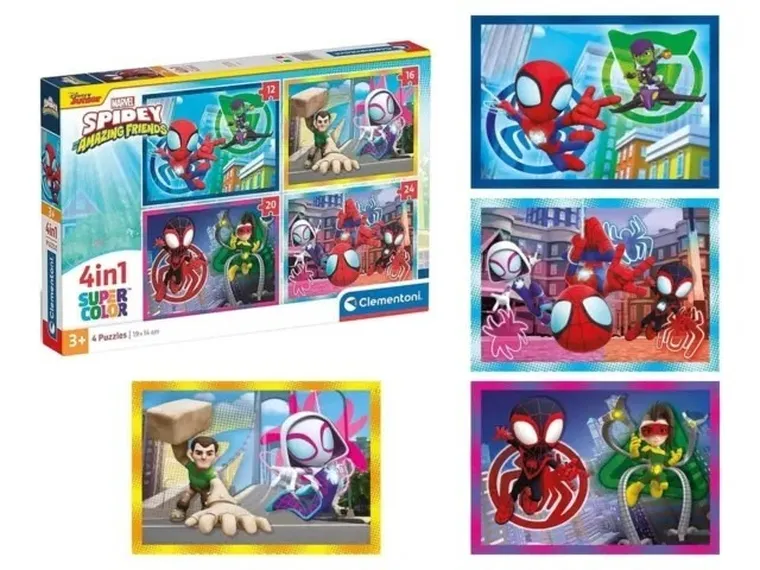 Spidey i super-kumple, puzzle 4w1, 72 elementy
