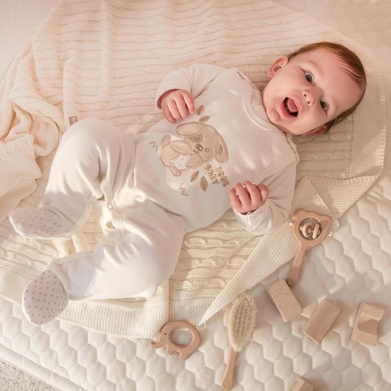 Śpiochy niemowlęce, ecru, Eevi