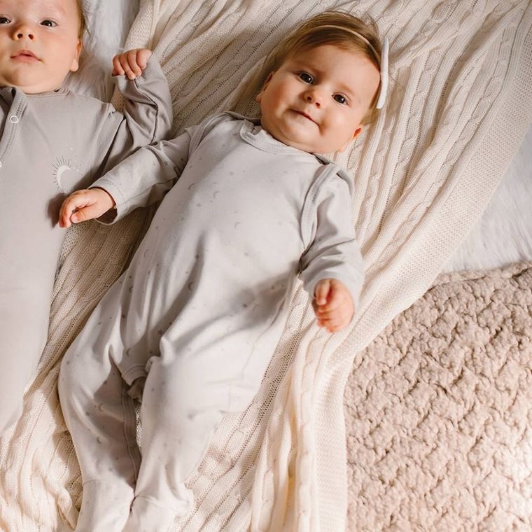 Śpiochy niemowlęce, szare, Eevi