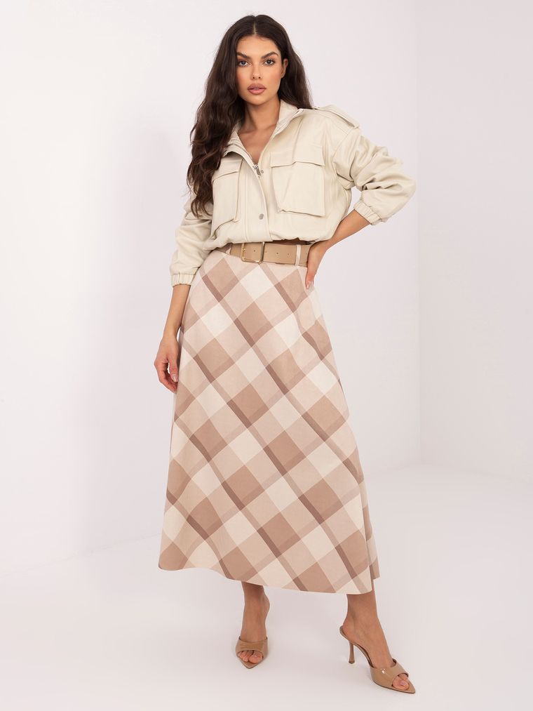 Spódnica damska, beżowa, Italy Moda