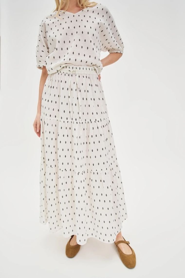 Spódnica damska, biała, Moodo