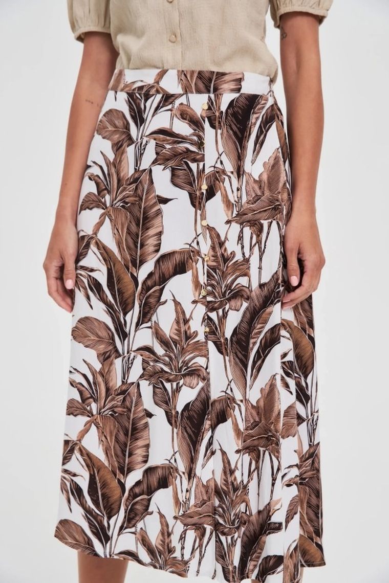 Spódnica damska, brązowa, Moodo