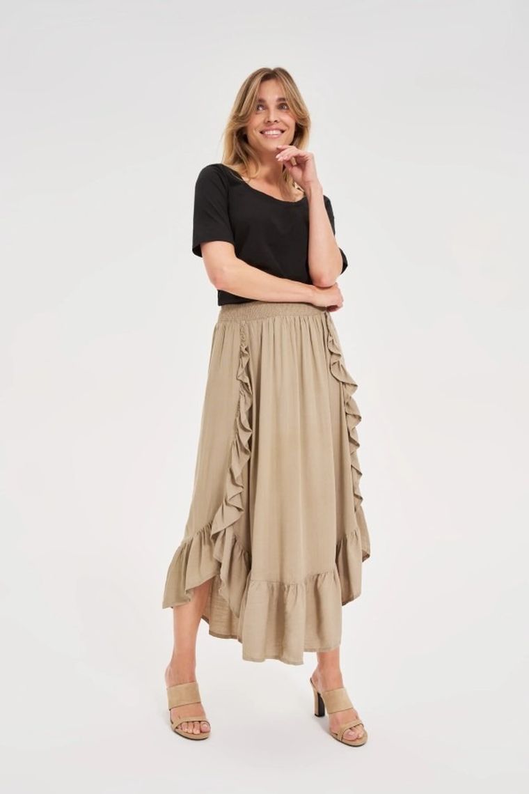 Spódnica damska, khaki, Moodo