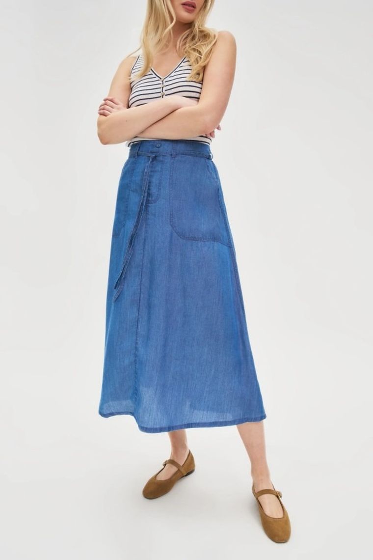 Spódnica damska, niebieska, Moodo