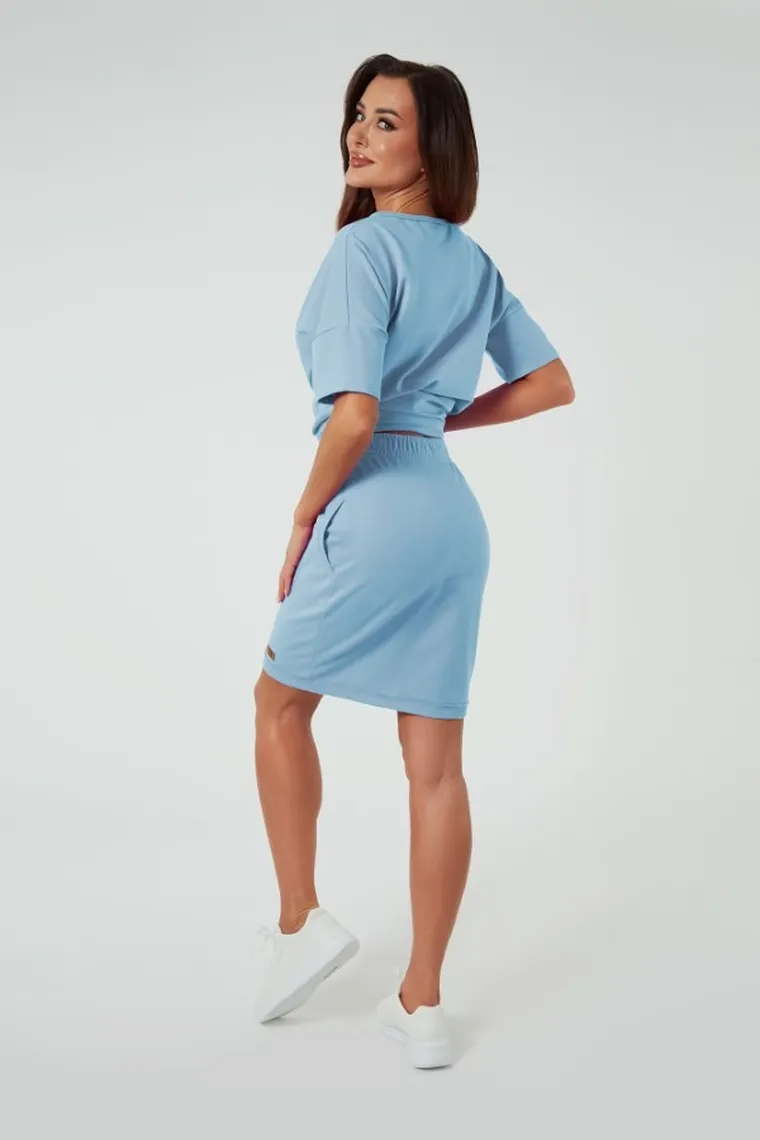 Spódnica damska, niebieska, Stella, Italian Fashion