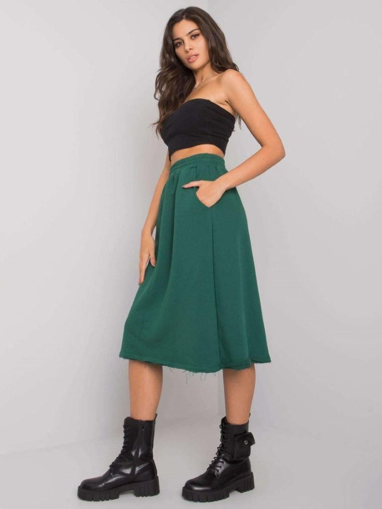 Spódnica damska, zielona, Basic Feel Good