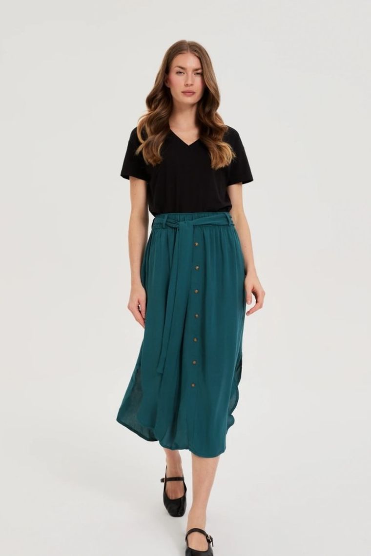 Spódnica damska, zielona, Moodo