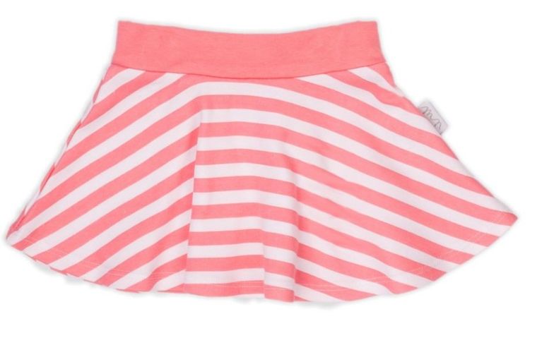 Spódnica dziewczęca, biało-koralowa, Nicol