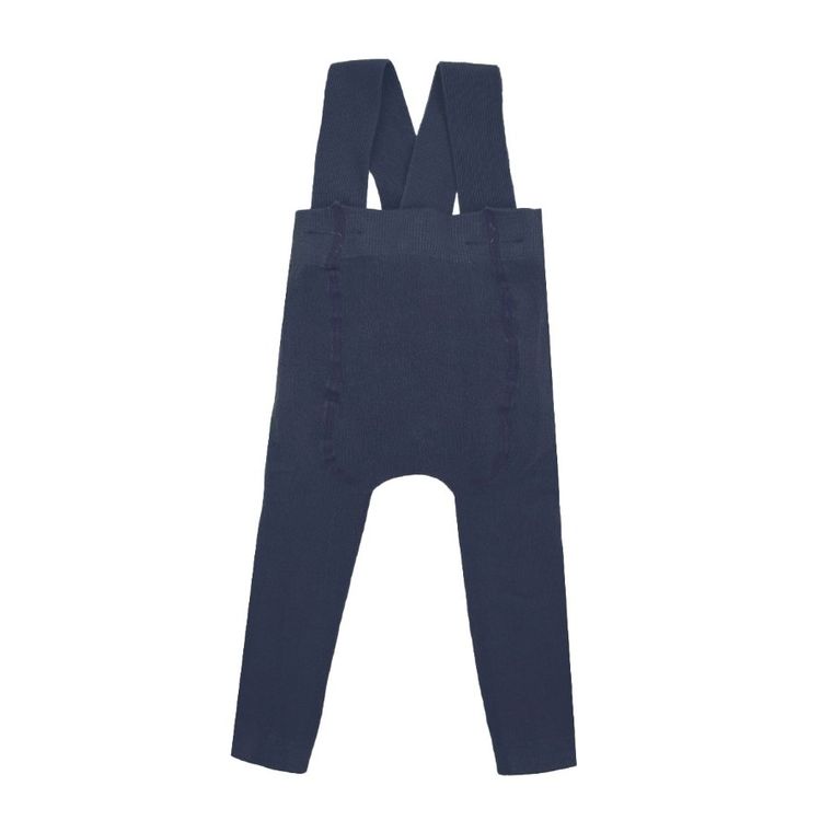 Spodnie chłopięce na szelkach, granatowe, Nicol